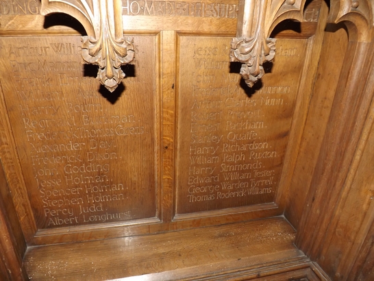 ARDINGLY PARISHIONERS - WW1